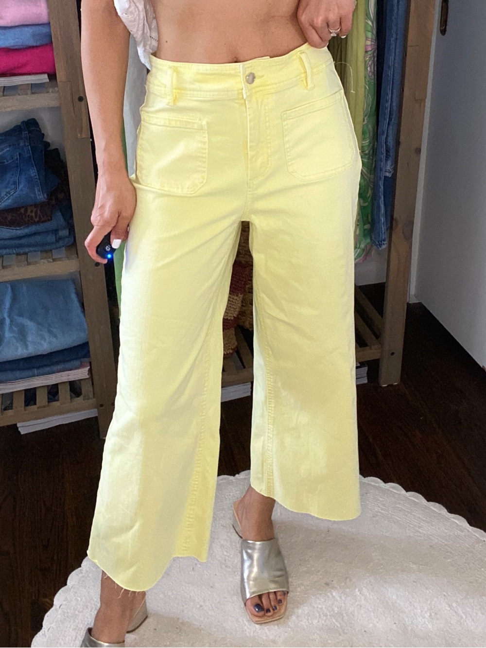 OAT New York High Rise Wide Leg Lemon Denim Pant! 🍋